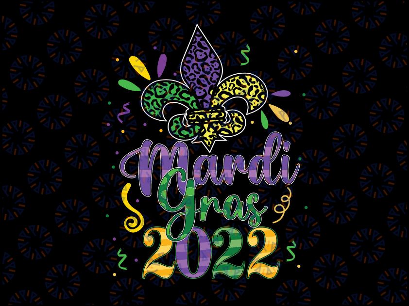 Mardi Gras 2022 png, Trendy Leopard Print Fleur De Lis png, Mardi Gras 2022 png, Mardi Gras, Laissez les bons, Mardi gras png files