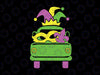 Kids Mardi Gras Truck With Mask Fleur De Lis Png Svg Design, Mardi Gras Png, Mardi Gras Truck Svg , Mask Svg , Digital Download