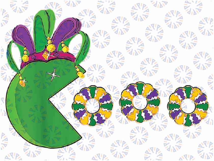 Hat Eating King Cakes Funny Mardi Gras New Orleans Carnival Png, ,Mardi Gras Png, Digital download