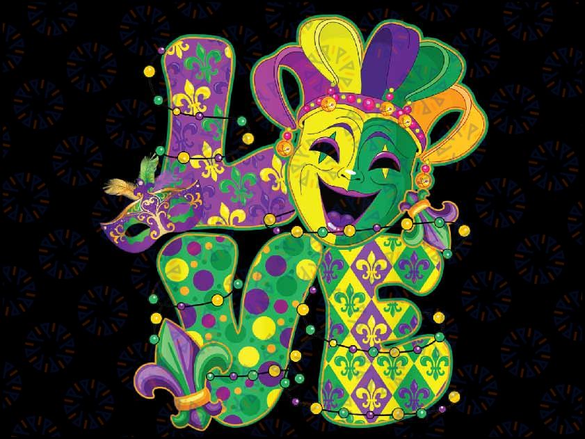 I Love Mardi Gras | Mardi Gras Png, ,Mardi Gras Png, Digital download