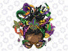 Afro Messy Bun Happy Mardi Gras Black Women Carnival Png ,Mardi Gras Png, Digital download