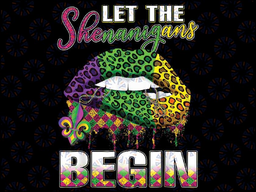 Mardi Gras Lips Outfit Costume Women Let Shenanigans Begin Png ,Mardi Gras Png, Digital download