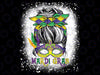 Bleached Womens Messy Bun Mardi Gras Feathered Mask Party Png ,Mardi Gras Png, Digital download