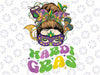 Happy Mardi Gras 2023 Funny Messy Bun Mardi Gras Men Women Png ,Mardi Gras Png, Digital download