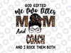 I Have Two Titles Mom And Coach PNG, Mothers Day Leopard Messy Bun Leopard Printable Sublimation Designs