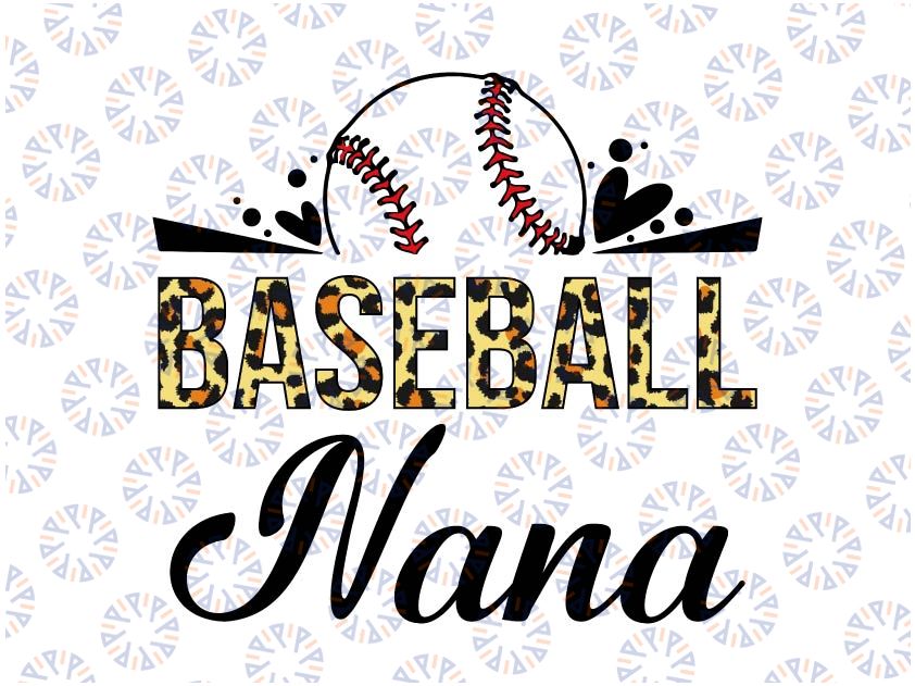 Baseball Nana Png, Leopard Baseball Nana Png, Mother's Day Png, Sublimation Designs downloads, PNG files for baseball nana