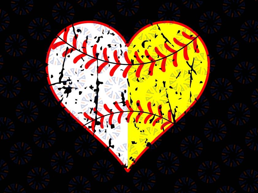 Softball Heart Mom Baseball Svg, Baseball Softball Design, Sublimation Design Download Svg Cut File