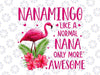 Nanamingo Like A Normal Nana Only More Awesome Png, Pink Flamingo Png, Flamingo Lover Png, Mother's Day Png