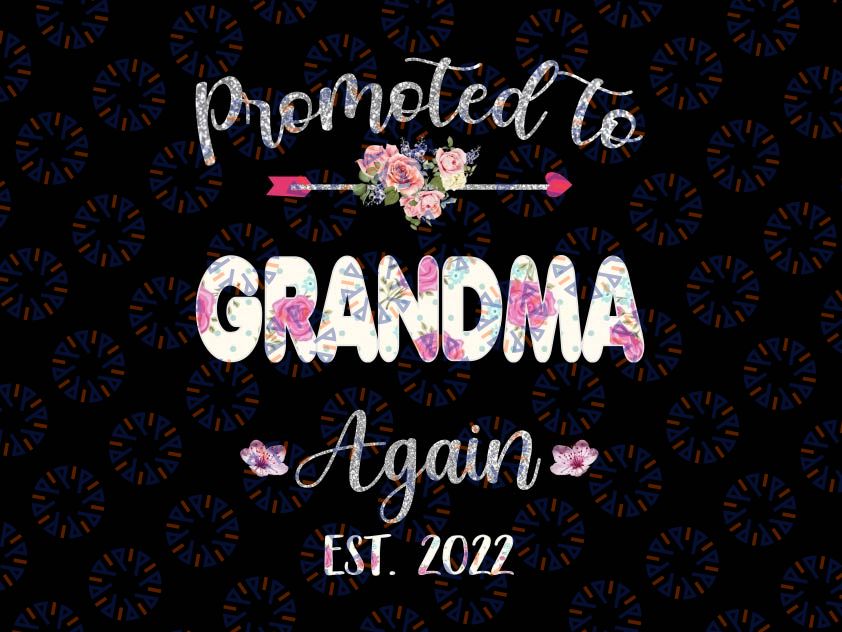 Promoted to Grandma Again 2022 Png, Mother's Day Baby Announcement Png, Grandma Again Est 2022 Png