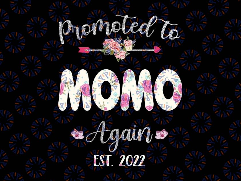 Promoted to Momo Again 2022 Png, Mother's Day Baby Announcement Png, Momo Again Est 2022 Png