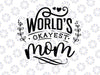 World's okayest mom svg, cutting file cricut and cameo, funny mom svg  design, best mom svg