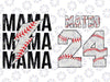 Custom File Baseball Mama Svg, Mama Baseball Png, Mama PNG, Baseball Shirt Design, Baseball Mom Png Design Download