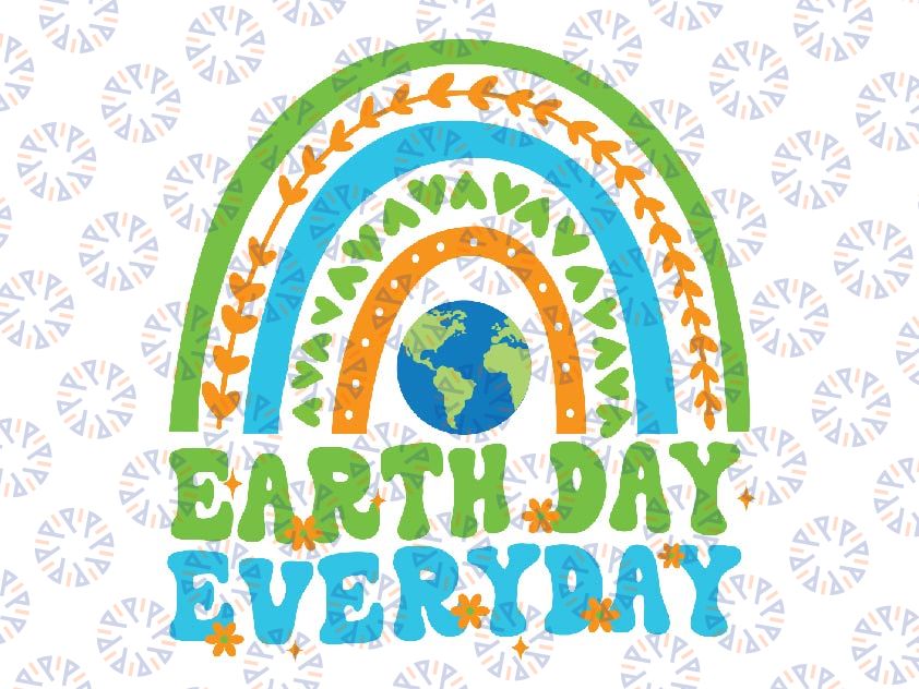 Groovy Earth Day Save Our Home Go Planet Rainbow Earth Svg, Groovy Earth Day Everyday Svg, Earth Day Svg, Mothers day, Digital Download