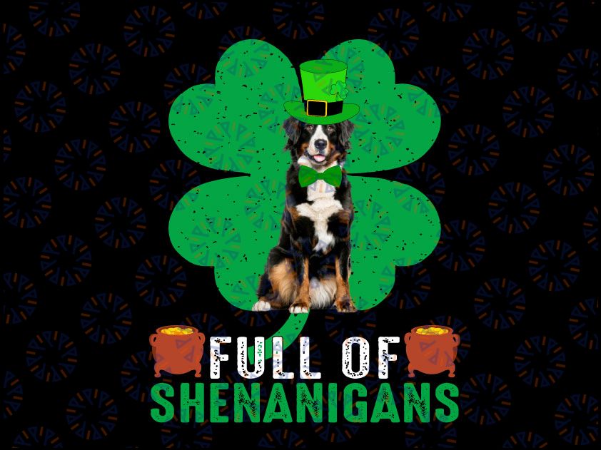 Leprechaun Cavalier King Charles Spaniel Dog PNG, St Patricks Day Png, Full Of Shenanigans Png, Happy St. Patrick's Day, Sublimation Design