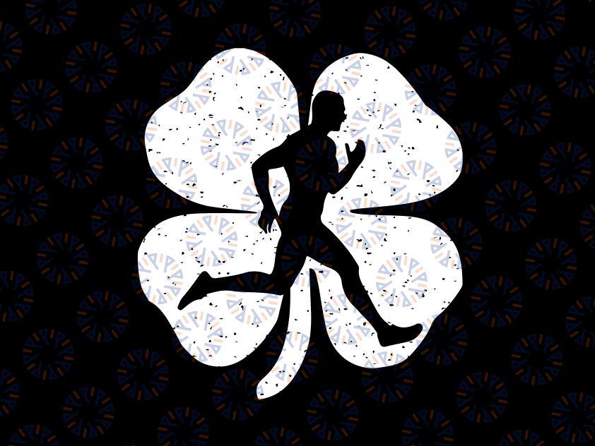 Fun Irish Running Svg, Shamrocks St Patrick's Day Svg, St Patricks Day Marathon Svg, Womens St Patrick Run Svg