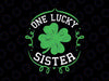 One Lucky Sister svg png, St Patrick's Day svg, One Lucky Family Matching svg, Saint Patricks Day Family svg, St.Patricks Day Gift Svg