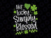Not Lucky Just Blessed Svg, Saint Shenanigan Clover Svg, Kids St Patricks Day Shirt, Christian Romans Svg Cut Files for Cricut & Silhouette, Png