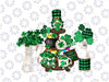 Cute Green Shamrock With Happy St. Patricks Day Gnome PNG, St. Patrick's Day Gnome Png, Standing Gnome Png, Shamrock Gnome Png