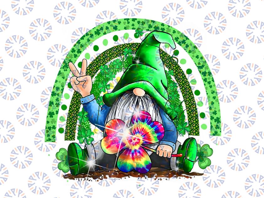 Cute Lucky Rainbow Gnome PNG, Happy St Patricks Day Png, Rainbow Shamrock PNG, Rainbow PNG, PNG designs for sublimation, Lucky png