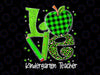 LOVE Kindergarten Teacher PNG, Cute Shamrock Apple St Patrick Day Png, St. Patricks Day Shirt, Shamrock Lucky, Four Leaf Clover PNG