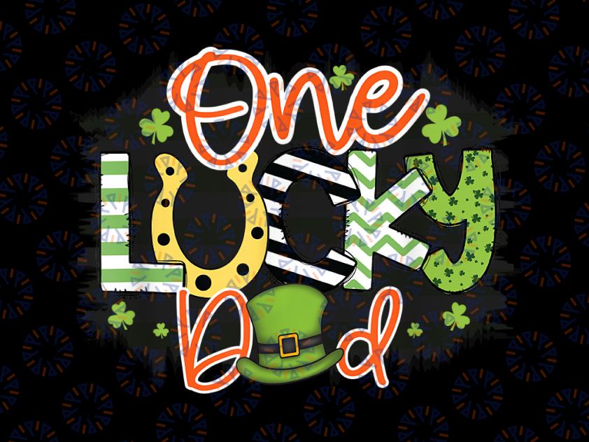 One Lucky Dad Png, St. Patrick's Day Png, Lucky Shamrock Png, Patrick's Day Gift, Patrick's Day Family Matching Png, Drinking Png