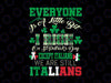 St Patricks Day Except Italians Little Bit Irish Png, Shamrock Png, St. Patrick's Day Png, Irish Shamrock Png, Sublimation Designs