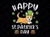 Happy St. Patrick's Day Png, Funy Saint Patricks Corgi Dog Png, Happy St Patrick's Day Ireland Shamrock Png