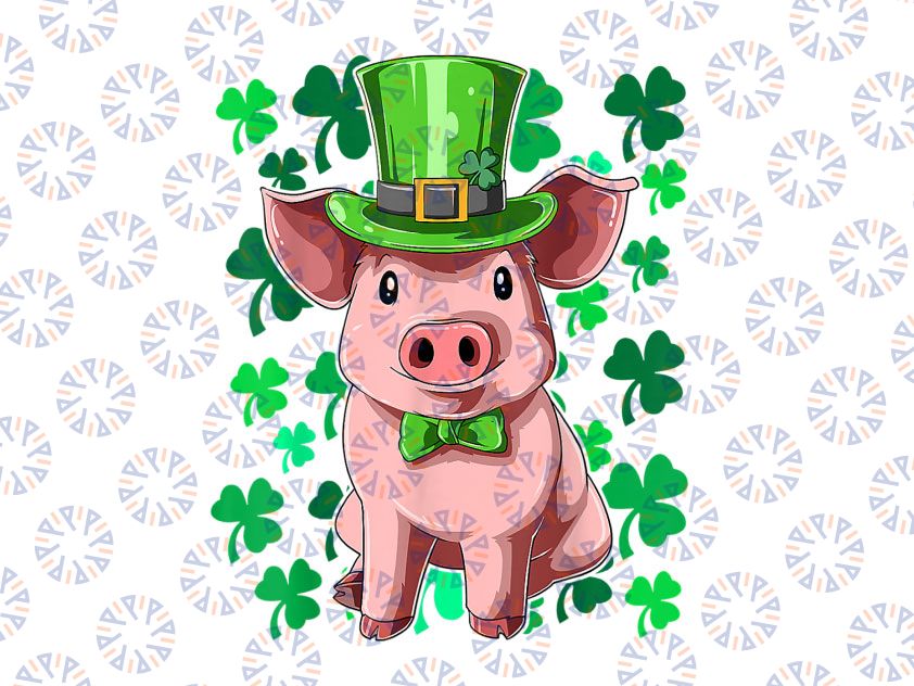 St. Patrick's Day Pig Leprechaun PNG, Lucky Irish Pig Png, St. Patricks Day Lucky Pig Png Sublimation Design, Saint Patricks Png