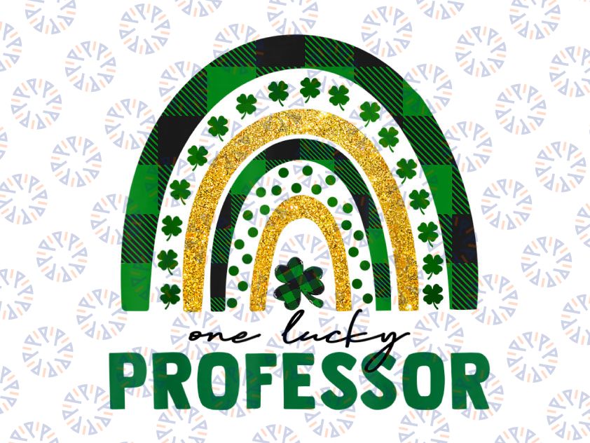 One Lucky Professor Rainbow PNG, St Patricks Day png, St. Patrick's Day Png, Shamrock Png, Professor Png, One Lucky Professor Png