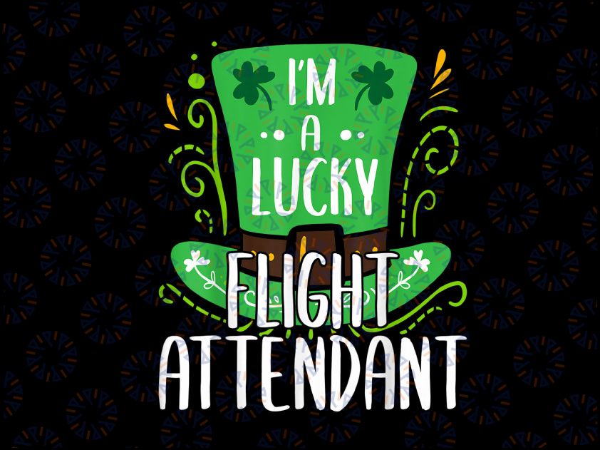 Lucky Flight Attendant PNG, St. Patrick's Day Flight Attendants Png, St Pattys Day Png, St Patricks Day Png, Lucky Png