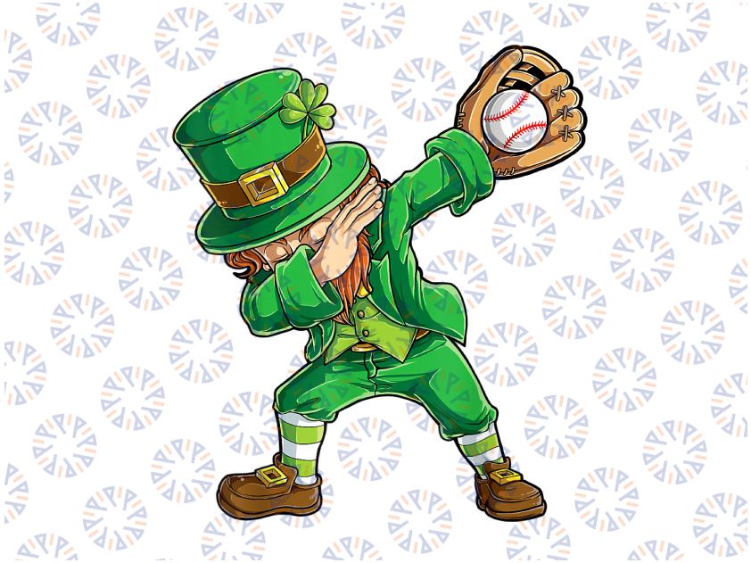 Dabbing Leprechaun Baseball Png, Dabbing Leprechaun Png, Funny St Patricks Day Shirt Png, Lucky Png