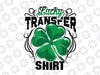 Lucky Transfer Clover Png, Cute St. Patricks Shamrock png, Four-Leaf Clover png, Shamrock for Luck, Irish, Saint Patrick's Day png