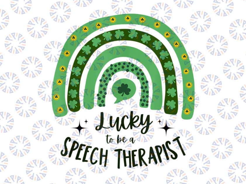 Speech Therapist St. Patrick's Day PNG, SLP St. Pat's Day Therapy Png, St Patricks Sublimation