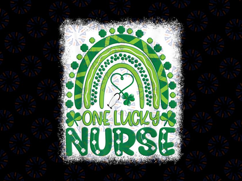 One Lucky Nurse Png, Lucky Rainbow St Patricks Day Png, Saint Patricks One Lucky Nurse Png, Saint Patricks Png, Lucky Png