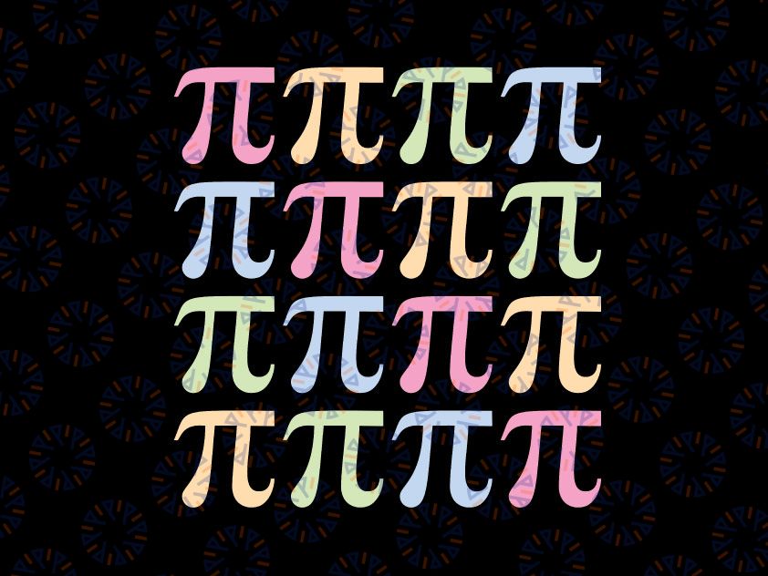Pi Symbol Svg png, Pi Math Symbol SVG, Rainbow Pi Day for Math, Student Shirt Svg Design for Cricut, Silhouette