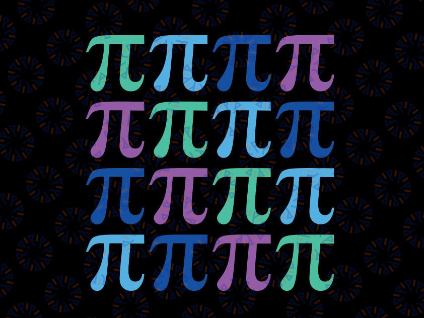 Happy Pi Day with Symbols Svg,  Pi Math Symbol SVG, Rainbow Pi Day for Math, Student Svg Design for Cricut, Silhouette