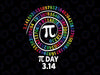 Pi Day Spiral Color Svg, Numbers 3.14 svg png, Happy Pi Day svg Teacher svg, Math Teacher svg