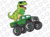 Kids St Patricks Day T Rex Riding Monster Truck Dino Png, St Patrick Clipart, Saint Patricks, Shamrock Png, Png Sublimation