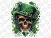 Sugar Skull St Patricks Day Irish Skull Leprechaun Men Png, St Patrick Clipart, Saint Patricks, Shamrock Png, Png Sublimation