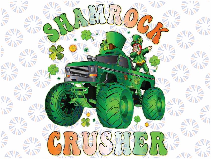 Saint Patricks Day Monster Truck Shamrock Crusher Kids Png,  St. Patricks Day png, Monster truck png, Shamrock png, Sublimate download