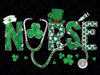 Irish Nurse St Patricks Day Shamrock Stethocsope Png, St Patrick Clipart, Saint Patricks, Shamrock Png, Png Sublimation