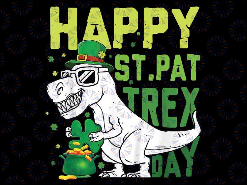 Happy St PaT Rex Dinosaur Saint Patrick's Day Png, St Patricks Day Png, Dino St Patricks Day Png, Shamrock Png, Instant Download