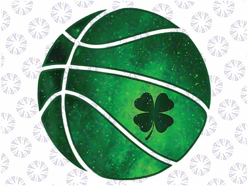 Basketball Shamrock Lucky Clover Irish St Patrick's Day Boys Png, St Patricks Day Basketball Ball Lucky Basketball Png, Digital Download