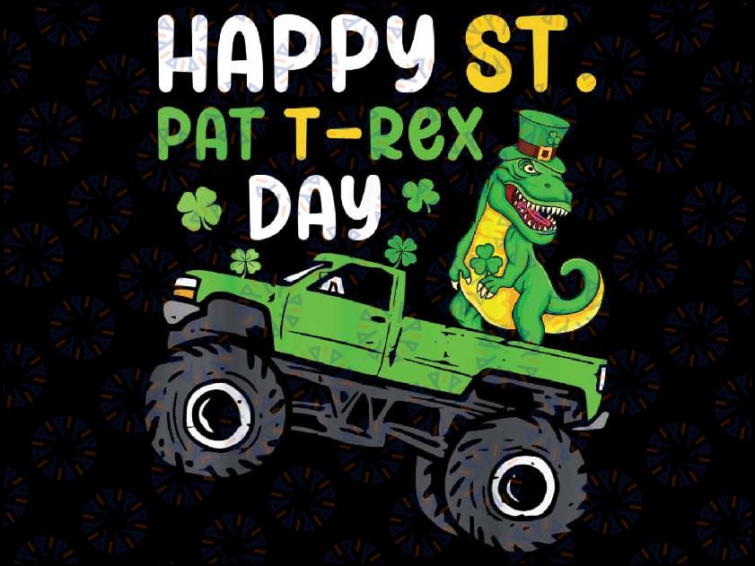 Happy St Pat Trex Day Kids Boy Toddler St Patrick's Day Trex Png, St Patricks Day Png, Shamrock Png, Instant Download