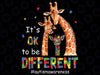 Autism Awareness Women Teacher Its Ok To Be Different Png, Autism Awareness Png, Autism Puzzle Giraffe Png, Giraffe Png, Digital Download