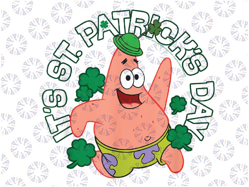 SpongeBob SquarePants It's St. Patrick's Day Png, Happy Patrick's Day Funny