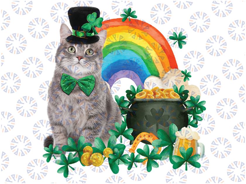 Cat Leprechaun  Cat Lover Shamrock St Patricks Day Png, Happy Patrick's Day Funny