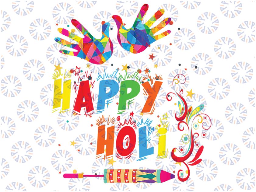 Happy Holi Color India Hindu Gift For Women Men Kids Png, Happy Holi Design, Holi Party, Color Festival Png, Digital Download