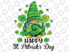 Gnome Tie Dye Shamrock St Patrick's Day Png, Lucky Shamrock Clover Gnome Png, St. Patrick's Day, Digital Download