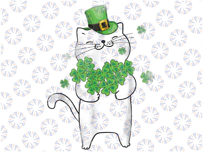 Cat Leprechaun Cat Lover Shamrock St Patrick's Day Png, Cat Lover Shamrock St Patrick's Day Png, St. Catrick's Day Png, Patrick's Day Design